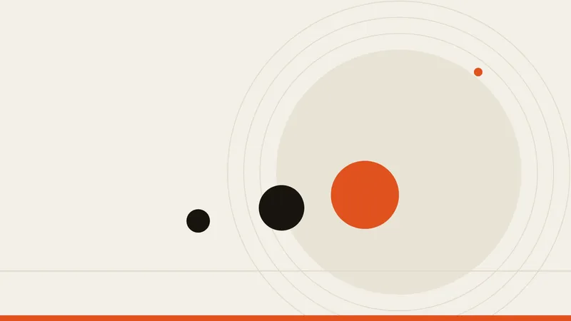 Illustration abstraite crème et orange : points encre et disque orange, article site web d'artisan